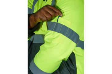 Image of MCR Safety Luminator Two Tone Value Bomber Jacket, Class 3 Insulated, Silver Reflective Stripes, Fluorescent Lime, M, VBBCL3LM