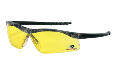Image of MCR Safety Mossy Oak DL1 Series Safety Glasses, Soft Clear TPR Nose Piece, Amber, One Size, MODL114