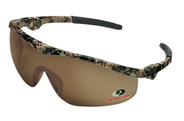 Image of MCR Safety Mossy Oak DL1 Series Safety Glasses, Soft Clear TPR Nose Piece, Brown, One Size, MO11B