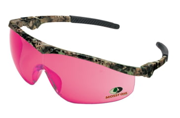 Image of MCR Safety Mossy Oak DL1 Series Safety Glasses, Soft Clear TPR Nose Piece, Vermillion, One Size, MO11V