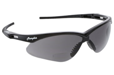 Image of MCR Safety MPH25G Memphis Series Bifocal Readers Safety Glasses, 2.5 Diopter Lenses, Wrap Around Lens Design, Gray, One Size, MPH25G