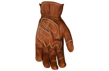 Image of MCR Safety Mustang Leather Drivers Utility Work Gloves, Grain Goatskin Double Palm, Unlined, Sewn with DuPont Kevlar Sewn, Wing Thumb, Brown, XX - Large, MU3624XXL