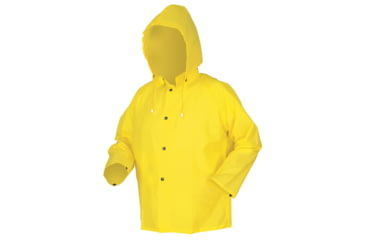 Image of MCR Safety Navigator Series Waterproof Rain Jacket, .22mm PU/Nylon, Detachable Hood, Yellow, XL, 550JXL