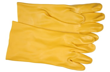 Image of MCR Safety PVC Coated Work Gloves, Single Dipped with Smooth Yellow PVC, Soft Interlock Lining, 12in Length, Yellow, Large, 6612