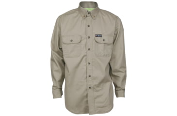 Image of MCR Safety Summit Breeze Flame Resistant Shirt, 7oz 100% Cotton, with Vented Underarms and Back, CAT 2, Tan, S, SBS2003S
