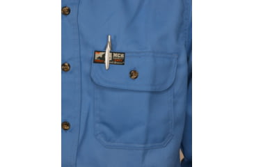 Image of MCR Safety SBS2006L Summit Breeze Flame Resistant Shirt, 7oz 100% Cotton, with Vented Underarms and Back, CAT 2, Medium Blue, L, SBS2006L
