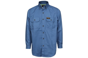 Image of MCR Safety SBS2006L Summit Breeze Flame Resistant Shirt, 7oz 100% Cotton, with Vented Underarms and Back, CAT 2, Medium Blue, L, SBS2006L