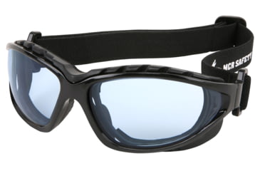 Image of MCR Safety Swagger RP3 Series Foam Lined Safety Glasses, MAX6 Anti-Fog Lenses, Interchangeable Head Band Included, Light Blue, One Size, RP313PF