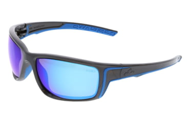 Image of MCR Safety Swagger SR4 Series Safety Glasses, TPR from Temples to Nose Piece, Blue Diamond Mirror, One Size, SR438B