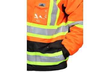 Image of MCR Safety Vortex Hi-Vis Rainwear Winter Jacket, Double Insulated Rip Stop Poly/PU, ANSI 107 Class 3 and CSA Z96 Class 2 Level 2, Orange, 3X, VT31JHX3