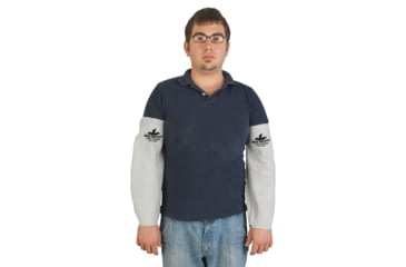 Image of MCR Safety Welding Leather Sleeve with Snaps, 18in, Gray, One Size, 38418MW