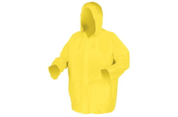 Image of MCR Safety Zodiac Series Lightweight 3 Piece Waterproof Rain Suit, .10mm Single Ply PVC, Rain Jacket, Detachable Hood and Bib Pants, Yellow, 4X, O503X4
