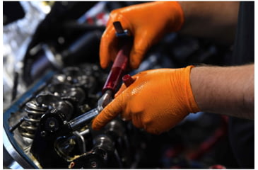 Image of Mechanix Wear 100 CT Nitrile 8 Mil Gloves - Mens, Orange, Medium, D01-09-009-100