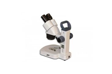 Image of Meiji Techno EM-21 LED Binocular Entry Level 2X/4X Turret Stereo Rechargeable Microscope, White EM-21