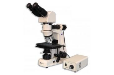 Image of Meiji Techno Halogen Ergo Bino Incident,Transmitted Light BF Metallurgical Microscope, BEIGE, LARGE MT8000EH