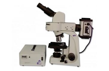 Image of Meiji Techno Halogen Ergonomic Binoculor Epi-Fluorescence Biological Microscope, BEIGE, LARGE MT6200EH