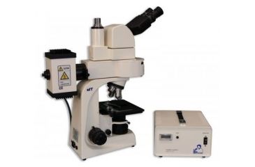 Image of Meiji Techno Halogen Ergonomic Trinocular Epi-Fluorescence Biological Microscope, BEIGE, LARGE MT6300EH