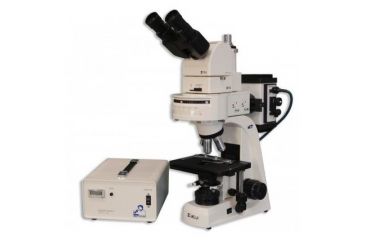 Image of Meiji Techno Halogen Ergonomic Trinocular Epi-Fluorescence Biological Microscope, BEIGE, LARGE MT6300EH