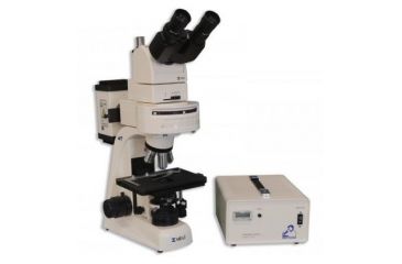Image of Meiji Techno Halogen Ergonomic Trinocular Epi-Fluorescence Biological Microscope, BEIGE, LARGE MT6300EH