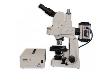 Image of Meiji Techno Halogen Ergonomic Trinocular Epi-Fluorescence Biological Microscope, BEIGE, LARGE MT6300EH
