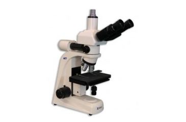 Image of Meiji Techno Halogen Trino Brightfield Metallurgical Microscope, BEIGE, LARGE MT7100