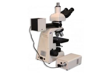 Image of Meiji Techno Halogen Trino Incident,Transmitted Light BF,DF Metallurgical Microscope, BEIGE, LARGE MT8530