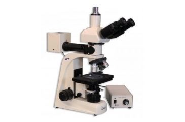 Image of Meiji Techno Halogen Trino Incident,Transmitted Light BF,DF Metallurgical Microscope, BEIGE, LARGE MT8530