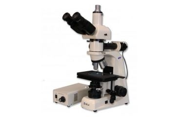 Image of Meiji Techno Halogen Trino Incident,Transmitted Light BF Metallurgical Microscope, BEIGE, LARGE MT8100