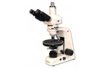 Image of Meiji Techno Halogen Trinocular Asbestos PLM Microscope, BEIGE, LARGE MT6130