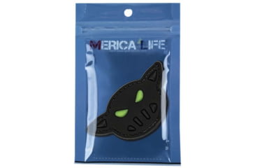 Image of Merica Life Blacksheep Warrior PVC Patch, Glow in Dark Face Black, 2.75 x 1.4, BS-GLOW
