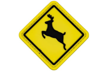 Image of Merica Life Deer Crossing Sign Patch, Yellow, 2.5 x 2.5, DCS