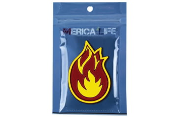 Image of Merica Life Fireball PVC Patch, Yellow, 2.2, FB