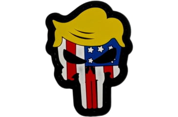 Image of Merica Life Trumpinator Skull US Flag Patch, 2x2in, TRUMP-SKULL