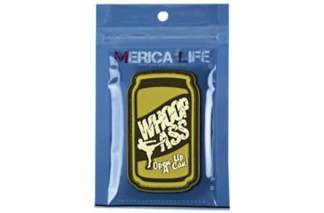 Image of Merica Life Whoop Ass, Open Up A Can Patch, 1.5 x 2.75, WA