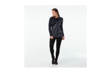 Image of Smartwool Merino 250 Asym Top-Women's, Deep Navy-Purple Mist, Large, SW015109A70-L