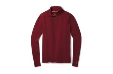 Image of Smartwool Merino 250 Baselayer 1/4 Zip-Men's, Tibetan Red H, Large, SW0NP603A14-L