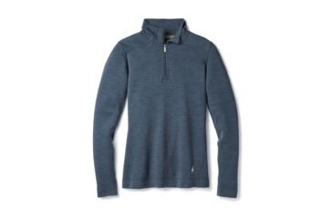 Image of Smartwool Merino 250 Baselayer 1/4 Zip-Women's, Dark Blue Steel Heather, Extra Small, SW0NP221352-XS