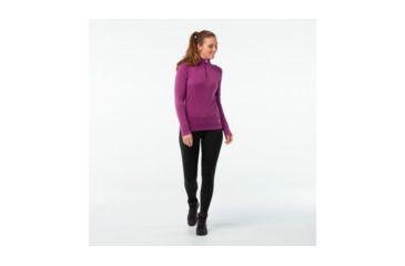 Image of Smartwool Merino 250 Baselayer 1/4 Zip-Women's, Meadow Mauve H, Large, SW0NP221A11-L