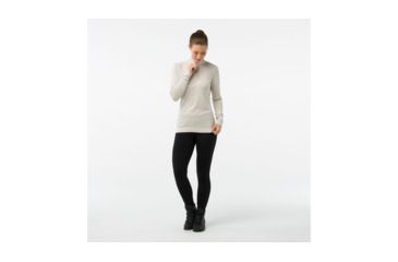 Image of Smartwool Merino 250 Baselayer 1/4 Zip-Women's, Moonbeam Heather, Large, SW0NP221A10-L