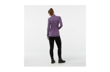 Image of Smartwool Merino 250 Baselayer Pattern 1/4 Zip-Women's, Dark Blue Steel, Extra Small, SW0NP222292-XS