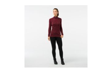 Image of Smartwool Merino 250 Baselayer Pattern 1/4 Zip-Women's, Fig, Extra Small, SW0NP222A13-XS
