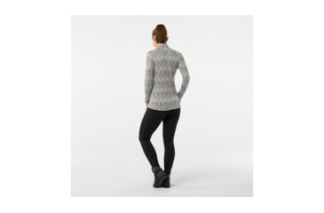 Image of Smartwool Merino 250 Baselayer Pattern 1/4 Zip-Women's, Light Gray-Moonbeam Heather, Large, SW0NP222A42-L