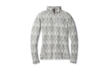 Image of Smartwool Merino 250 Baselayer Pattern 1/4 Zip-Women's, Light Gray-Moonbeam Heather, Large, SW0NP222A42-L