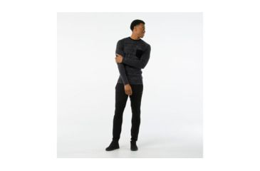 Image of Smartwool Merino 250 Pocket Crew-Men's, Charcoal-Black, Extra Large, SW016084698-XXL