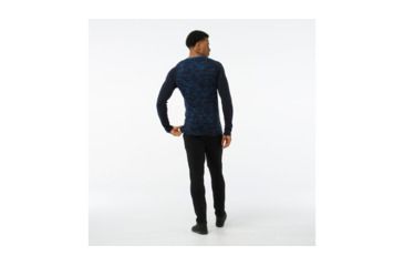 Image of Smartwool Merino 250 Pocket Crew-Men's, Deep Navy-Bright Cobalt, Medium, SW016084A40-M