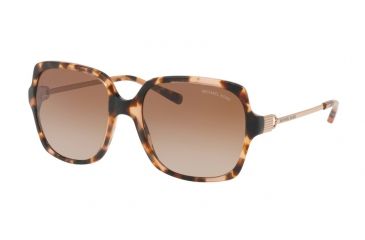 Image of Michael Kors BIA MK2053 Sunglasses 315513-56 - Peach Tort Frame, Brown Gradient Lenses