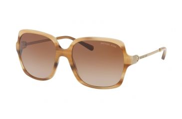 Image of Michael Kors BIA MK2053 Sunglasses 329113-56 - Blonde Horn Frame, Brown Gradient Lenses