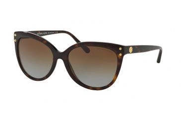 Image of Michael Kors JAN MK2045 Sunglasses 3006T5-55 - Dark Tortoise Acetate Frame, Brown Gradient Polarized Lenses