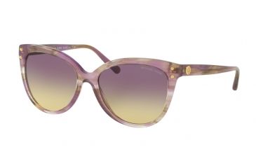 Image of Michael Kors JAN MK2045 Sunglasses 323370-55 - Purple-Floral Frame, Purple Yellow Gradient Lenses