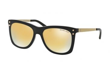 Image of Michael Kors LEX MK2046 Sunglasses 31607P-54 - Black Frame, Liquid Gold Lenses